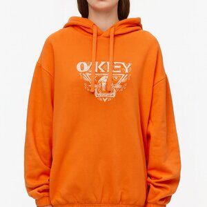 Orange Oakley Hoodie Size Large